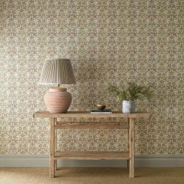Oak & Blossom Wallpaper Chestnut/Primrose