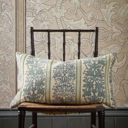 Oak & Blossom Weave Fabric Green/Indigo