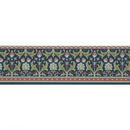 Ornamental Frieze Wallpaper Indigo/Thyme