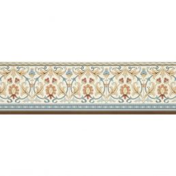 Ornamental Frieze Wallpaper Linen/Woad