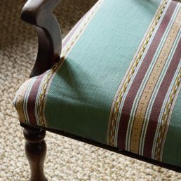 Pimlico Stripe Fabric Teal/Mulberry