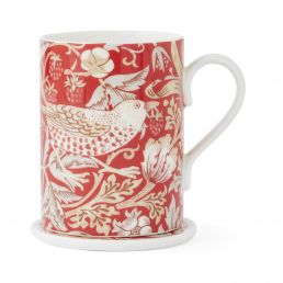 Strawberry Thief Mug & Coaster Set, Indian Red Indian Red