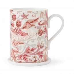 Strawberry Thief Mug & Coaster Set, Madder Madder