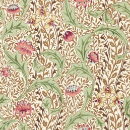 Wild Tulip & Vine Wallpaper Rose/Linen