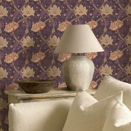 Windrush Wallpaper Aubergine/Wine