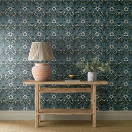 Woodbell & Anemone Wallpaper Indigo
