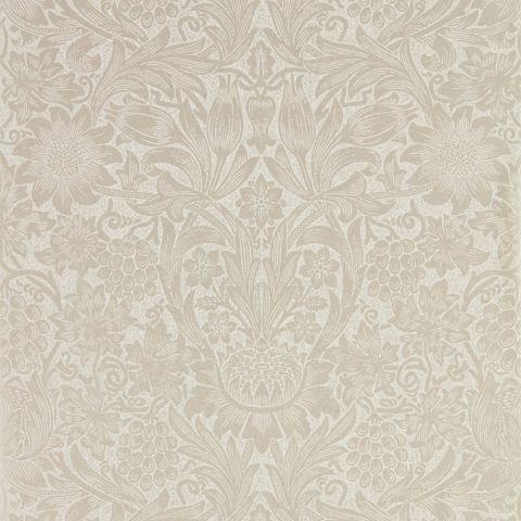 Pure Sunflower PURE MORRIS カーテン はぎれ モリス Pure Sunflower Wallpaper in Pearl/Ivory by Morris & Co