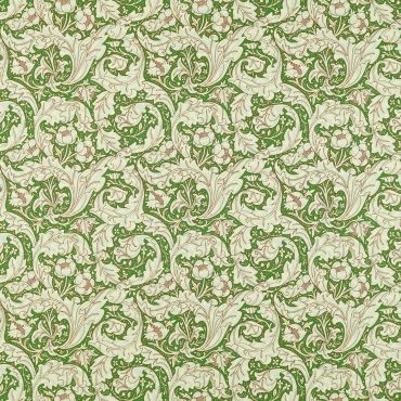 Bachelors Button Fabric Leaf Green/Sky