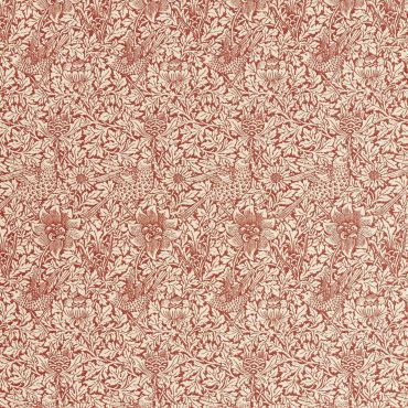 Bird & Anemone Weave Outdoor Fabric Rose