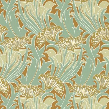 Laceflower Wallpaper Tobacco/Pistachio