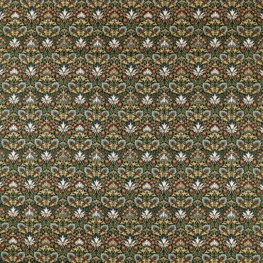 Meda Iris Fabric Forest/Russet