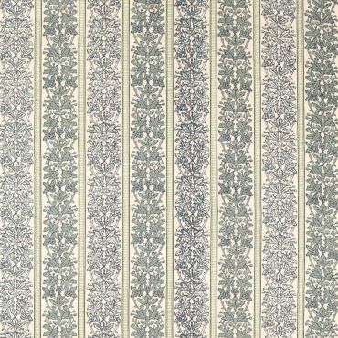 Oak & Blossom Weave Fabric Green/Indigo