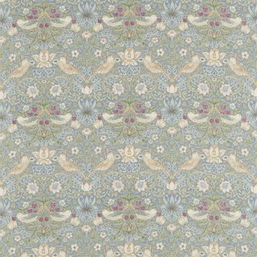 Strawberry Thief Fabric Slate/Vellum