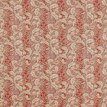 Wild Tulip & Vine Fabric Linen/Plum