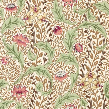 Wild Tulip & Vine Wallpaper Rose/Linen