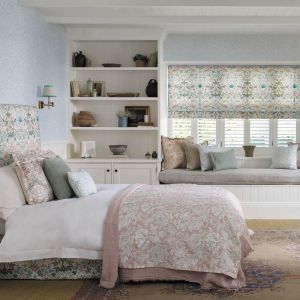Chrysanthemum Toile Fabric Cochineal Pink