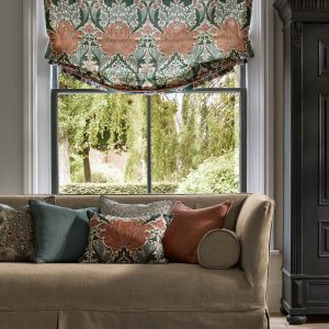 Helena Fabric Peach/Teal